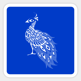 peacock the royal bird ecopop Sticker